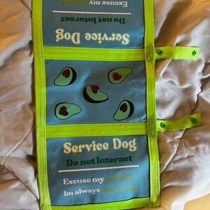 Service Dog Vest with Avocado Design - Green
